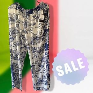 Blue And White Palazzo Pants